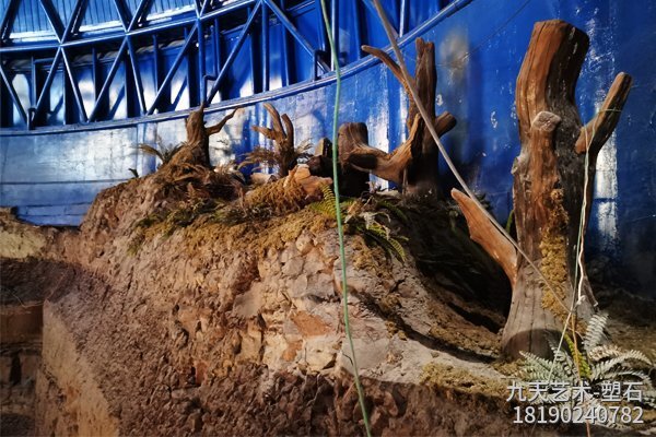 2022自贡恐龙博物馆塑石工程-塑石地貌及仿真树